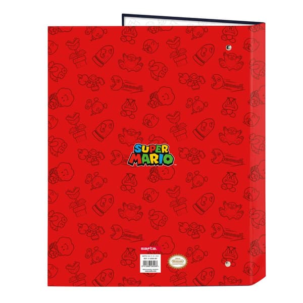 Rengaskansio Super Mario Trick Punainen Tummansininen A4 26.5 x 33 x 4 cm