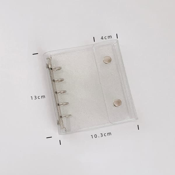 INF M5 Glittrig Transparent PVC-pärmficka