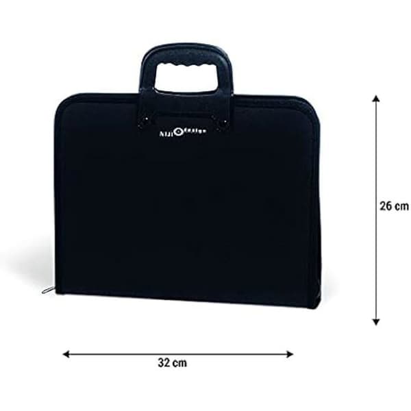 Pochette för ritningar - LEBEZ - Niji 3090 - Format 35 x 26 x 3 cm - Svart