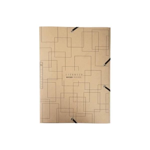 Exacompta - Ref. 55847E - Paket med 5 Eterneco elastiska mappar - Maxi Capacity 3 flikfickor - in v oljebelagt kort