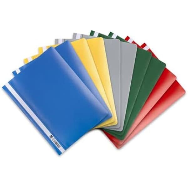 Plastikfickor - OXFORD - 100742 - 10-pack - A4 - Blandade färger - Modern