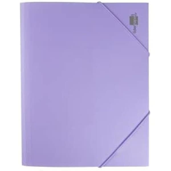 Mapp - LIDERPAPEL - DIN A4 - Opaque lavendel - Elastiska band - Polypropenflikar