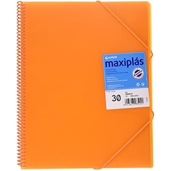Pochettes A4 - GRAFOPLÁS - 39833052 - Omslag i polypropen - 30 Pochettes - Färg orange