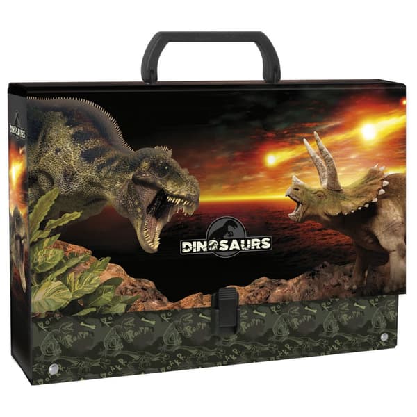Mapp med handtag A4 9cm Dinosaurier Derform