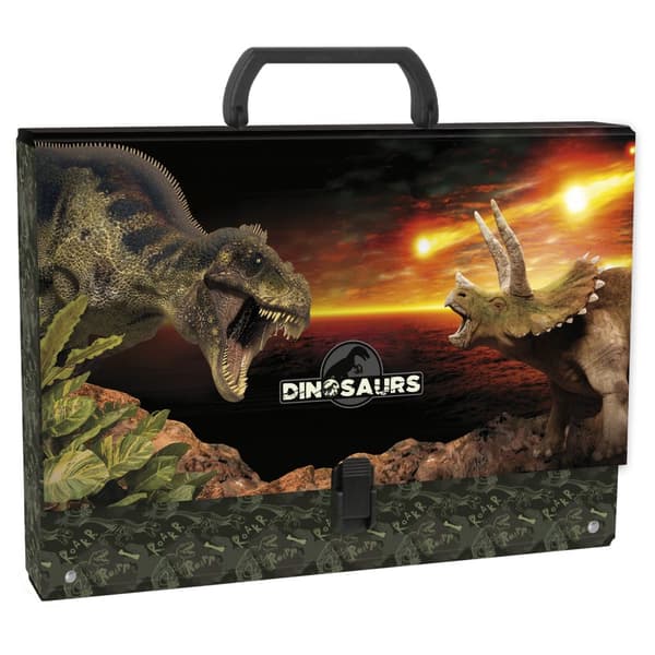 Mappe med hank A4 4,5 cm Dinosaurer Derform