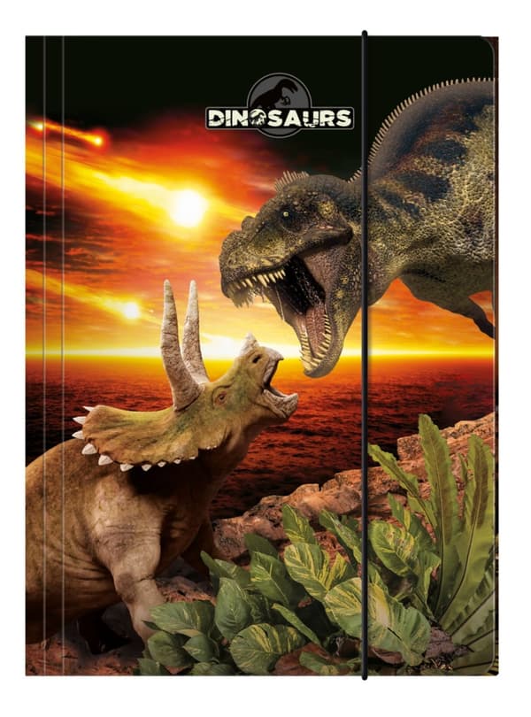 Mappe med elastik A4 Dinosaurer 18 Derform