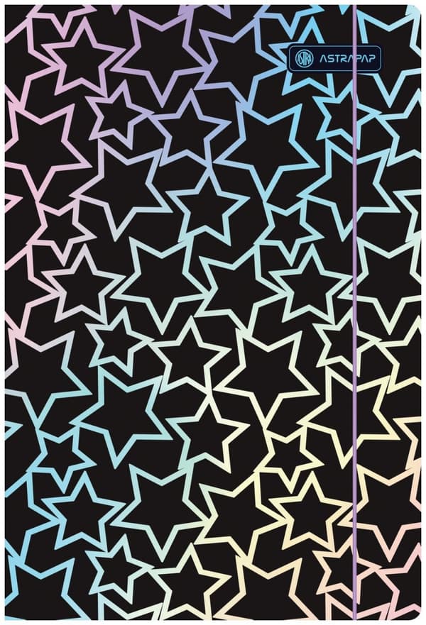 Holografisk Astra flicka elastisk bandmapp A4