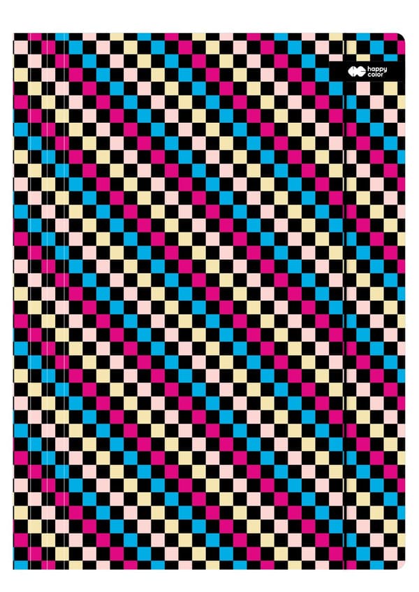 Mapp med gummiband A4 Skate Checkerboard Färg Happy Color