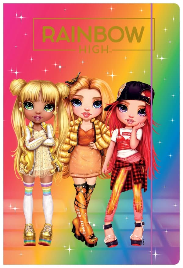 Mappe med gummibånd A4 Rainbow High Astra