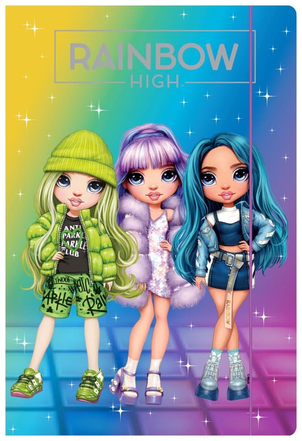 Mappe med gummibånd A4 Rainbow High Astra