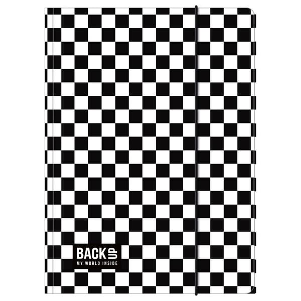 Mapp med gummiband A4 Checkerboard BackUp