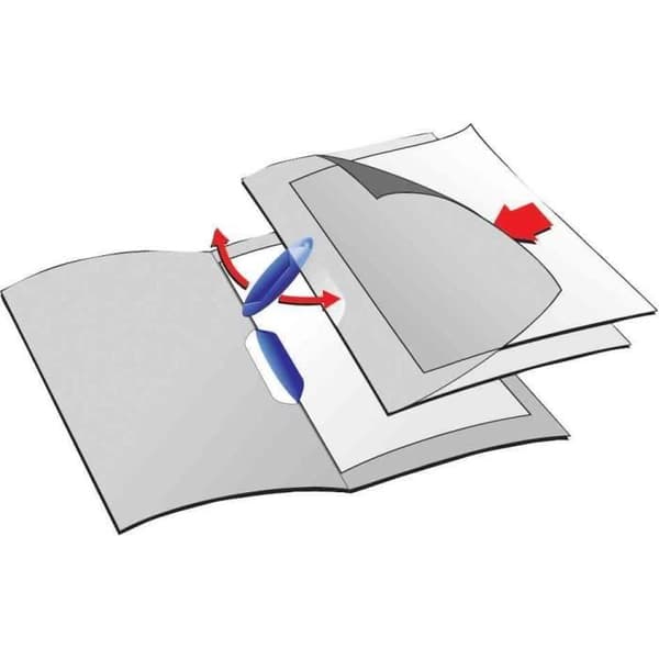 Pack med 25 paket av 25 SWINGCLIP-clipshäften, A4-format, färgad klips.