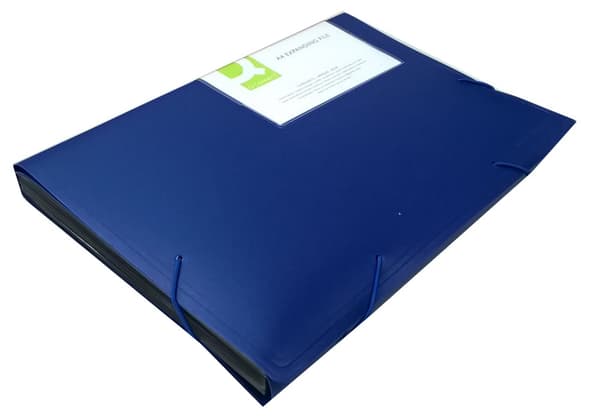 Mapp 13 fack Q-Connect Transparent Blå KF01275