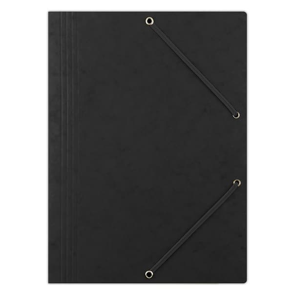 Mappe med elastik Pressboard A4 KBK Sort 06.070.9008