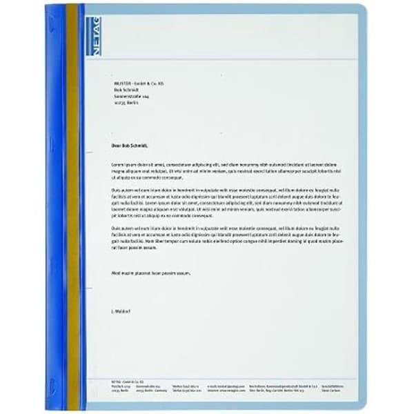 Laminerade Fickmappar - HÅLLBARA - 225006 - 25-pack - A4 - Transparent Omslag - Blå