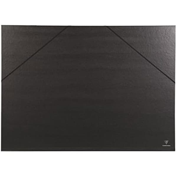 Ritpapper - CLAIREFONTAINE - 44500C - 52x72 cm - Svart - Hållande gummiband