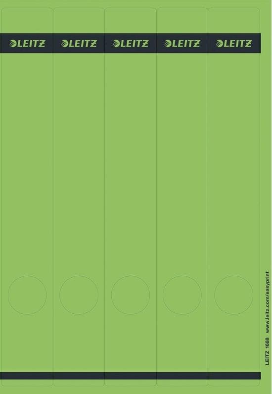 LEITZ mapperygmærkat, 39 x 285 mm, lang, smal, grøn velegnet til LEITZ standard- og hårde papmapper 1050 og (1688-00-55)