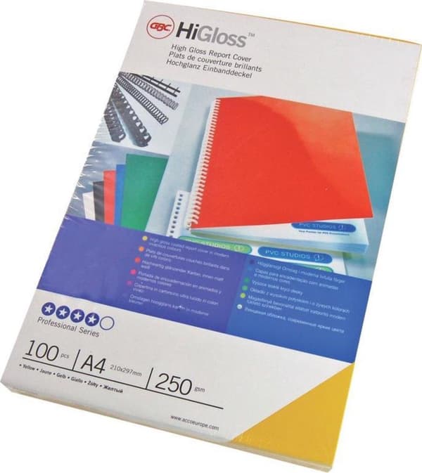 GBC Cover A4 Højglans 250 Gr. Sort (100)