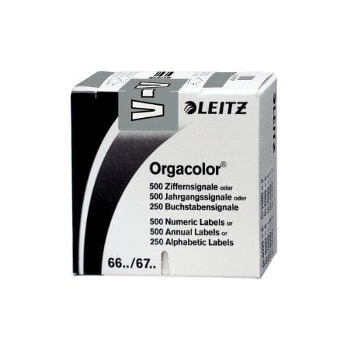 LEITZ-kirjainsignaali Orgacolor "V", rullassa, harmaa mitat: (L)30 x (K)23 mm, teippirullalla, itseliimautuva (6631-10-00)