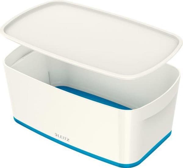 Leitz MyBox® Small med låg, opbevaringsboks - blå/hvid