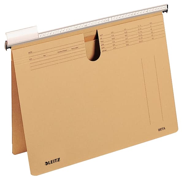 Leitz hængemappe BETA 25140000 DIN A4 sodavandspap naturlig brun (25140000)