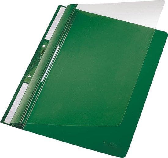 LEITZ Universal løsbladsbind, DIN A4, PVC, grønt transparent frontomslag, kapacitet: 250 ark (4190-00-55)