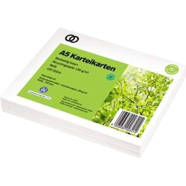 Soennecken kartotekskort oeco 1572 RC A5 foret 100 stk./pk. (1572)