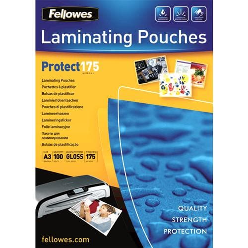 Fellowes laminointikalvo Protect A3, kiiltävä, 175 mikronia, 100 kpl