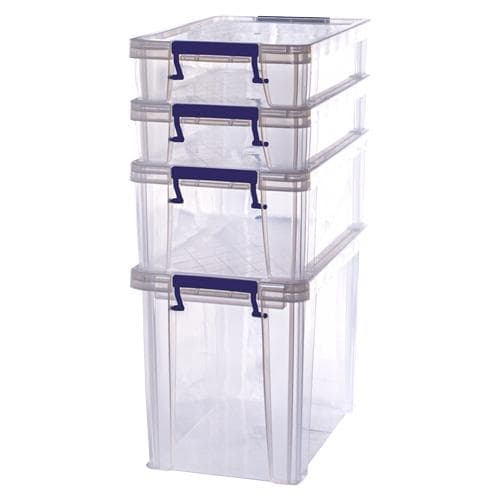 Bankers Box ProStore opbevaringsboks i plast, 1 x 18,5L, 1 x 10L og 2 x 5L
