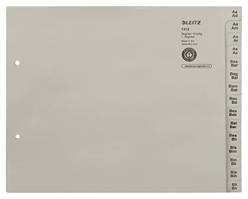 Leitz 13120085 Index Series AZ A4 papir til 12 mapper Grå
