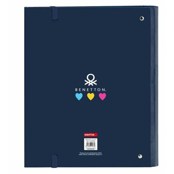 Ringpärm Benetton Love Marinblå 27 x 32 x 3,5 cm