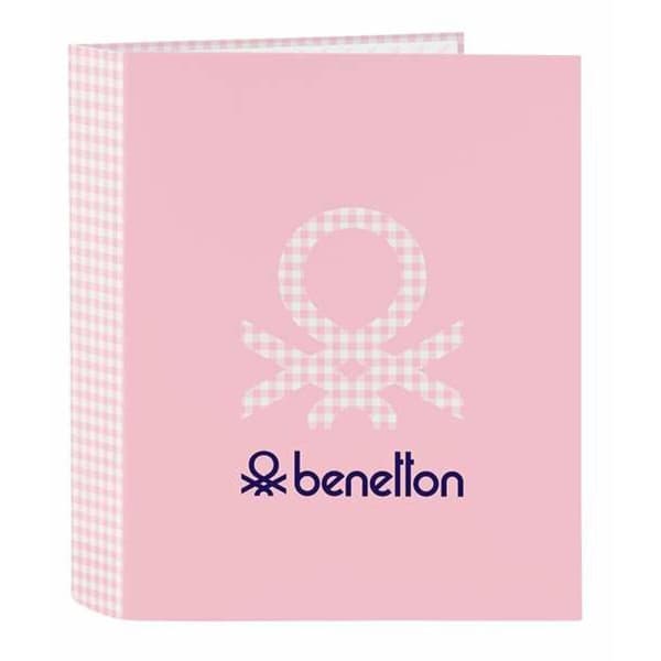 Ringpärm Benetton Vichy Ljusrosa 27 x 33 x 6 cm