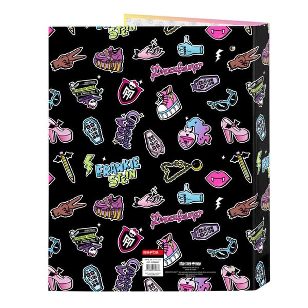 Ringpärm Monster High Creep Svart 26,5 x 33 x 4 cm