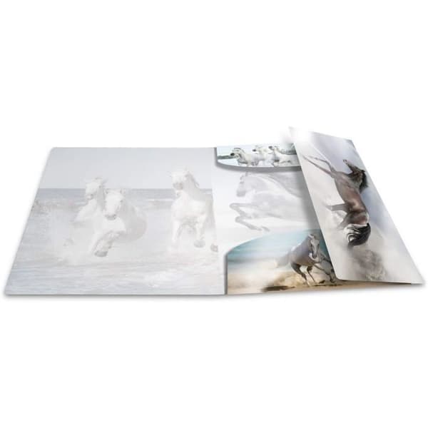 Elastisk folder - HERMA - Hästar - PP Glossy - A4 - 3 flikar och elastisk stängning