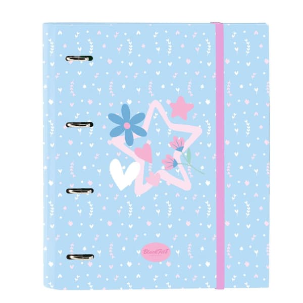 Ringpärm BlackFit8 Smile Blå Rosa 27 x 32 x 3.5 cm