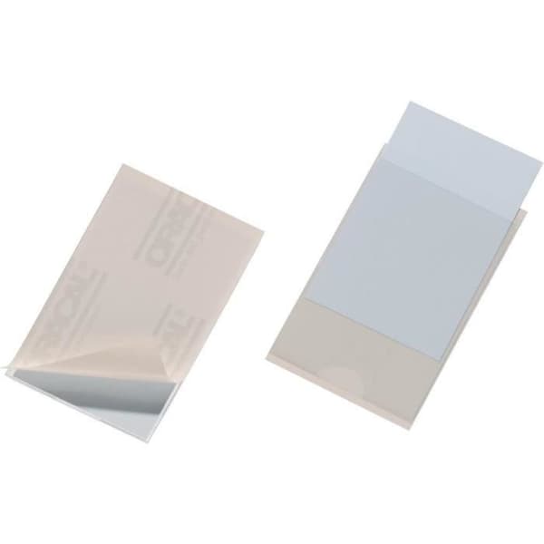 Pocketfix självhäftande påse - DURABLE - Transparent och flexibel självhäftande påse - 93 x 62 mm - Vuxen - Blandat