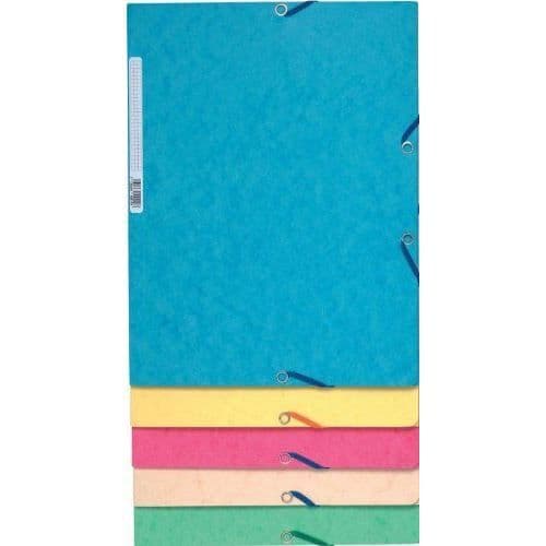 Kartongmappar - Exacompta - 55550E - 3 flikar - Format 24x32 - Paket om 10 - Pastellfärger