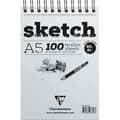 Miniatyrbild 1 av 3: Clairefontaine Skissblock A5 spiralskiss 100 ark 14,8 x 21 cm 90 g med elfenbensfärgat papper - 96646C
