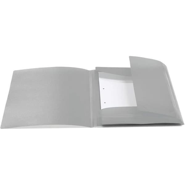 Elastisk folder PP A4 genomskinlig grå