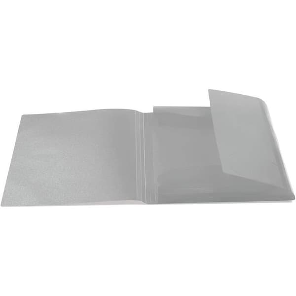 Elastisk folder PP A4 genomskinlig grå