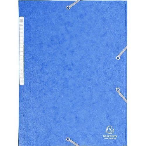 Exacompta Folder med 3 flikar och ett stycke elastisk...