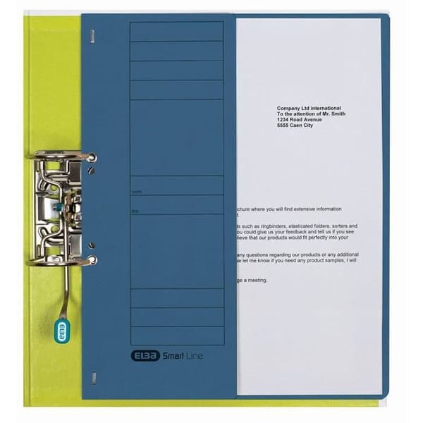 Elba 21450GB Set med 50 kartongpärmar med ögla i manilla 250 g/m² med halvflik på framsidan Kapacitet 200