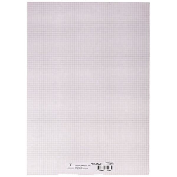 Clairefontaine - One Pack Bristol 29,7x42 cm 20 ark 205g vitrutiga små rutor - 975186C