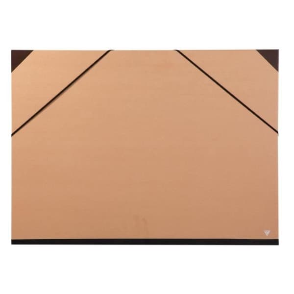 Teckningskartong - Kraft - 52x72 cm - Gummiband - Brun - Blandad