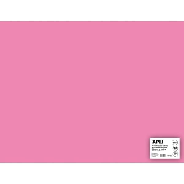 APLI Påse med 25 kartongark - Rosa