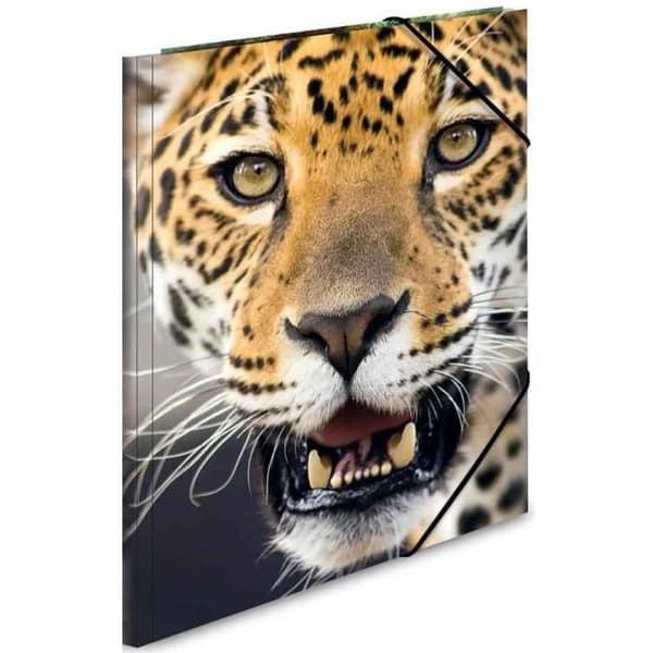 PP elastisk folder A3-format leopard