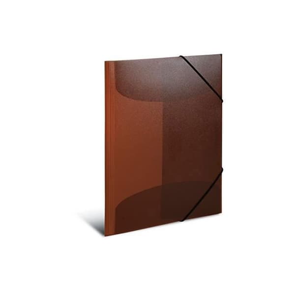 PP A3 elastisk folder genomskinlig brun