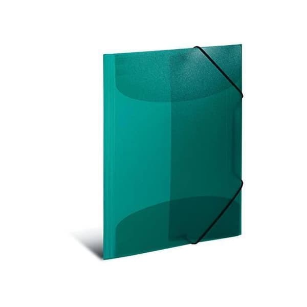 Elastisk folder, PP, A3, genomskinlig mörkgrön