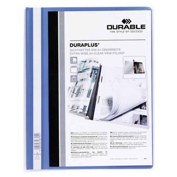 Dokumentmappe Durable DURAPLUS Blå Gennemsigtig A4 25 Dele