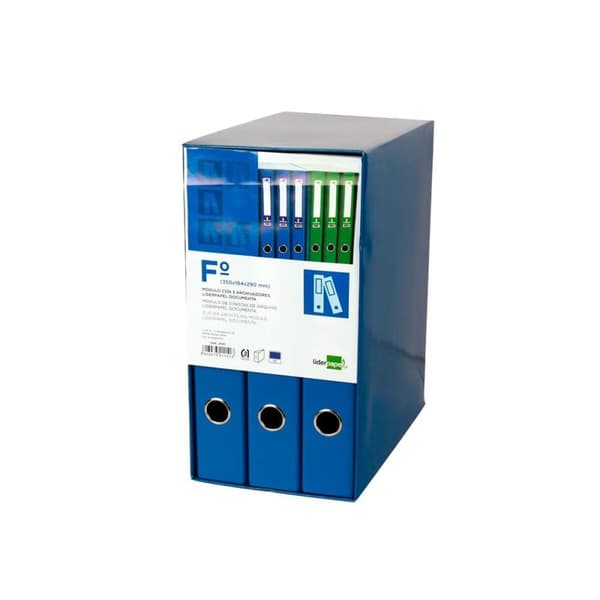 Ringbind Liderpapel MD31 A4 Blå 3 enheder